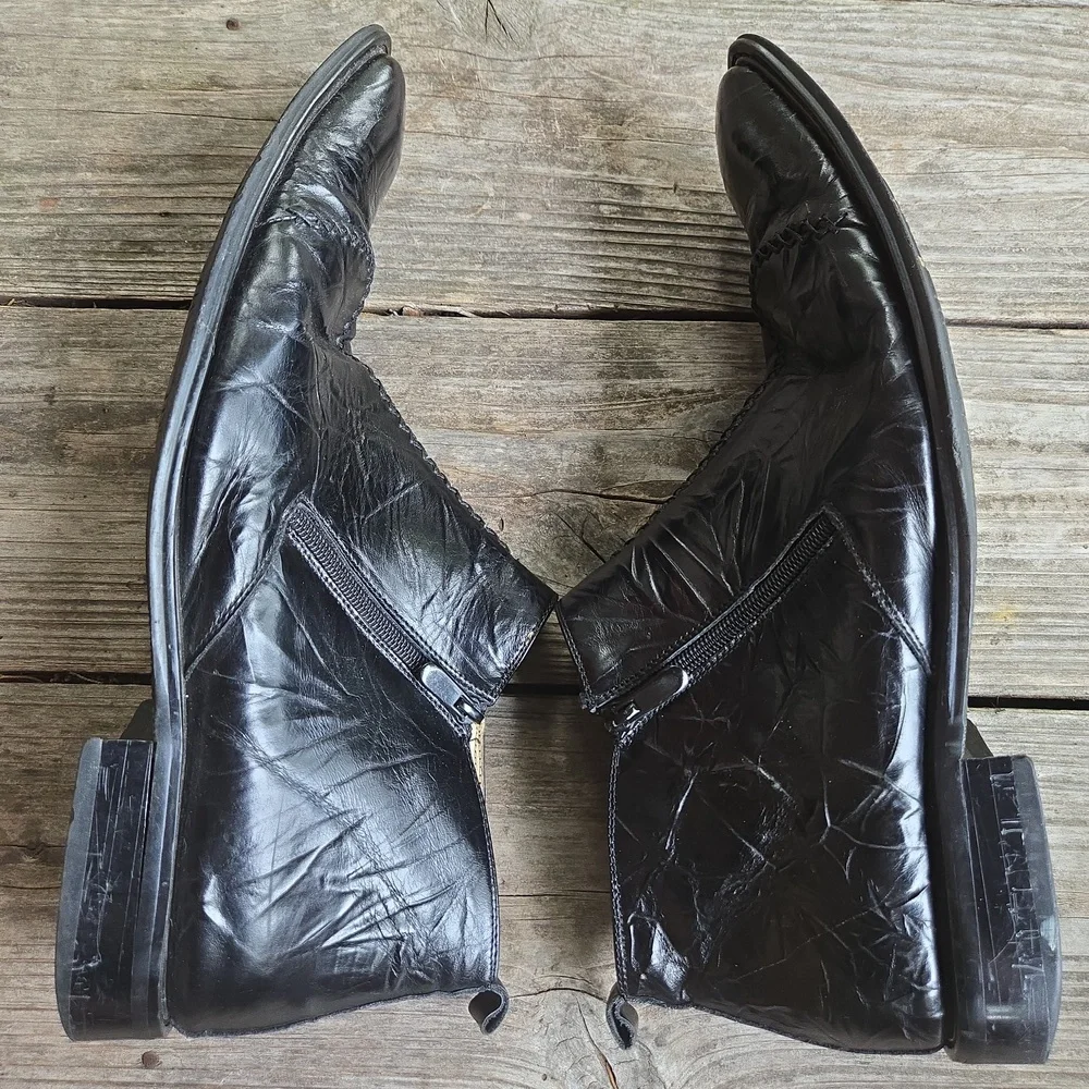 Fratelli Select Black Crinkled Leather Contemporary Chukka Boot Size 13
